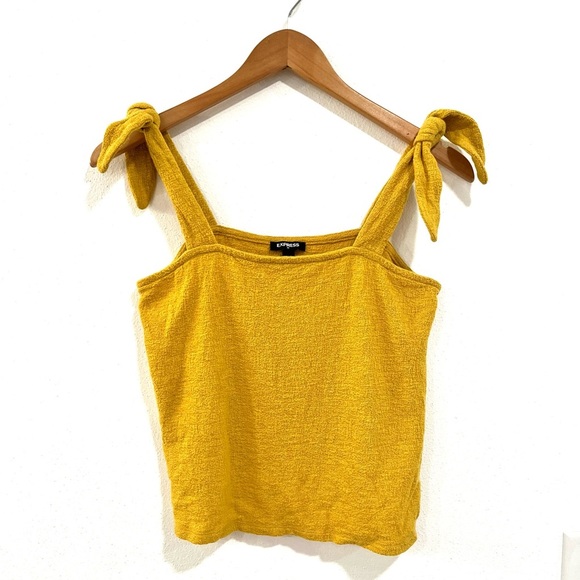 Express Tops - EXPRESS mustard yellow tie strap tank top size XS